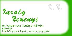 karoly nemenyi business card